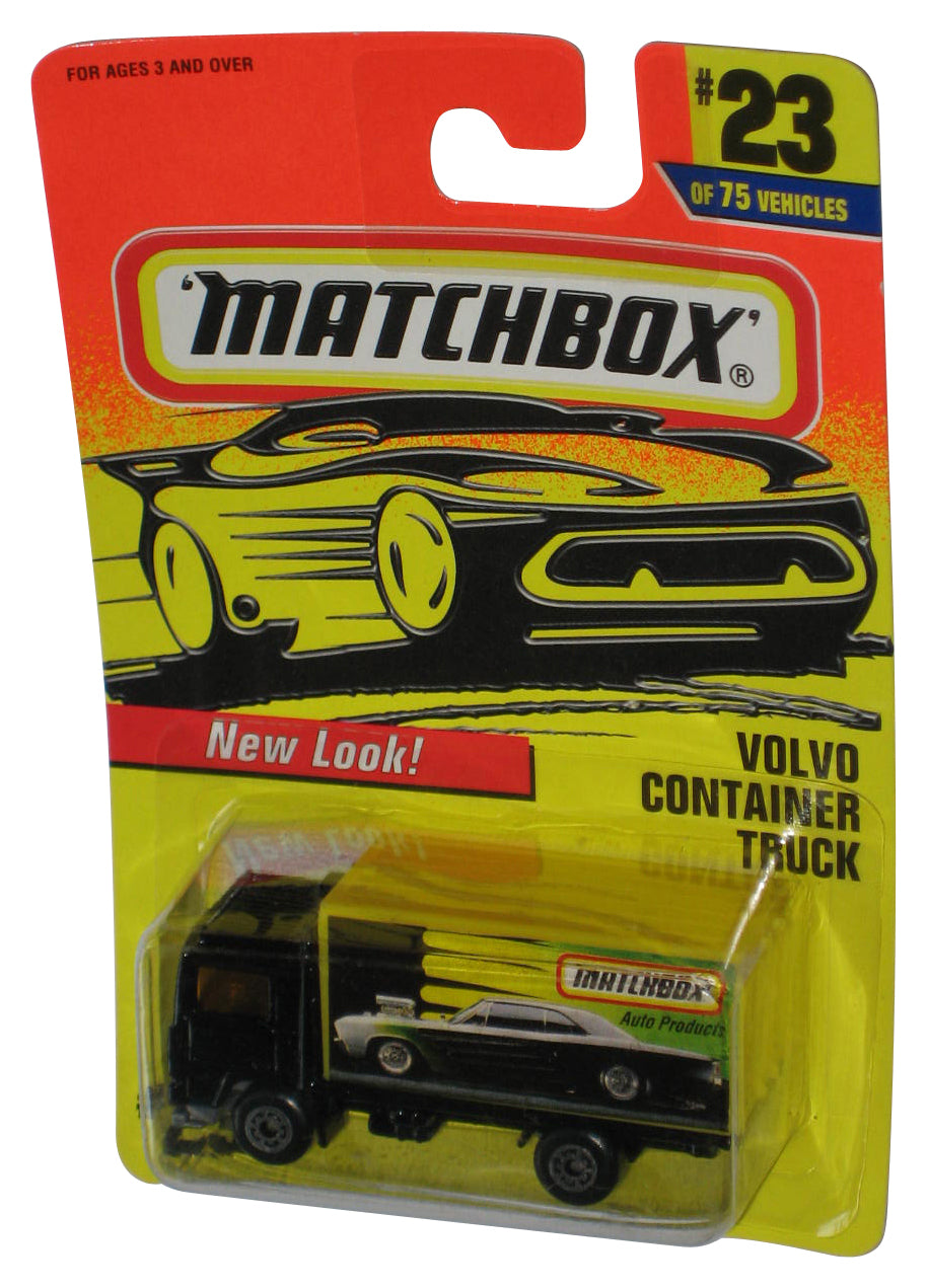 Matchbox Volvo Container Truck (1996) Mattel Yellow Toy #23/75