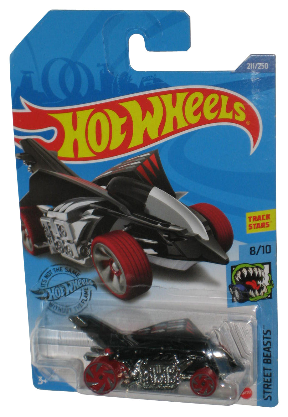 Hot Wheels Street Beasts 8/10 (2018) Black Turbo Rooster Toy Car 211/250