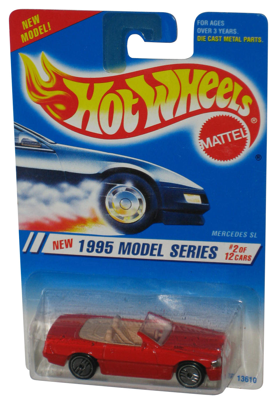 Hot Wheels 1995 Model Series Red Mercedes SL Toy Car 2/12