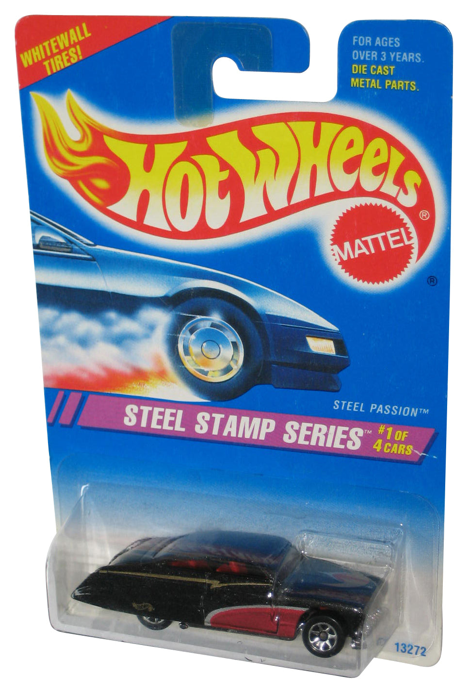Hot Wheels Steel Stamp 1/4 (1994) Black Passion Toy Car
