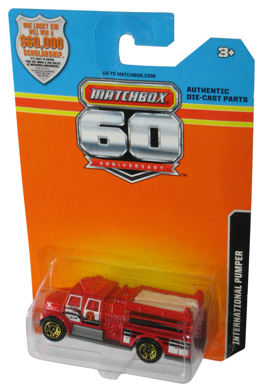 Matchbox 60th Anniversary (2012) Red International Pumper Toy Fire Truck