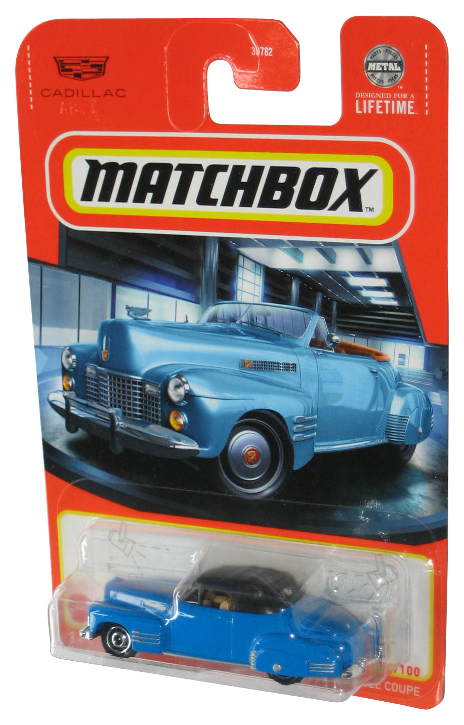 Matchbox 1941 Cadillac Series 42 Convertible Coupe (2023) Blue Toy Car 59/100