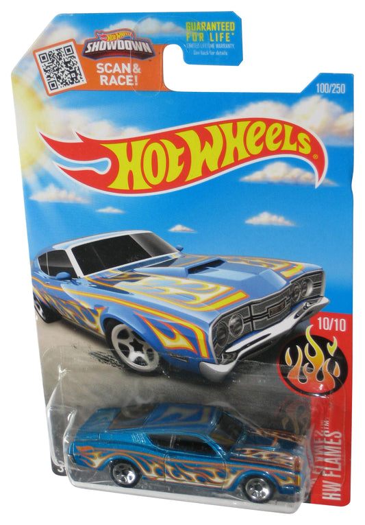 Hot Wheels HW Flames 10/10 (2015) Blue '69 Mercury Cyclone Toy Car 100/250 - (Spring Card)