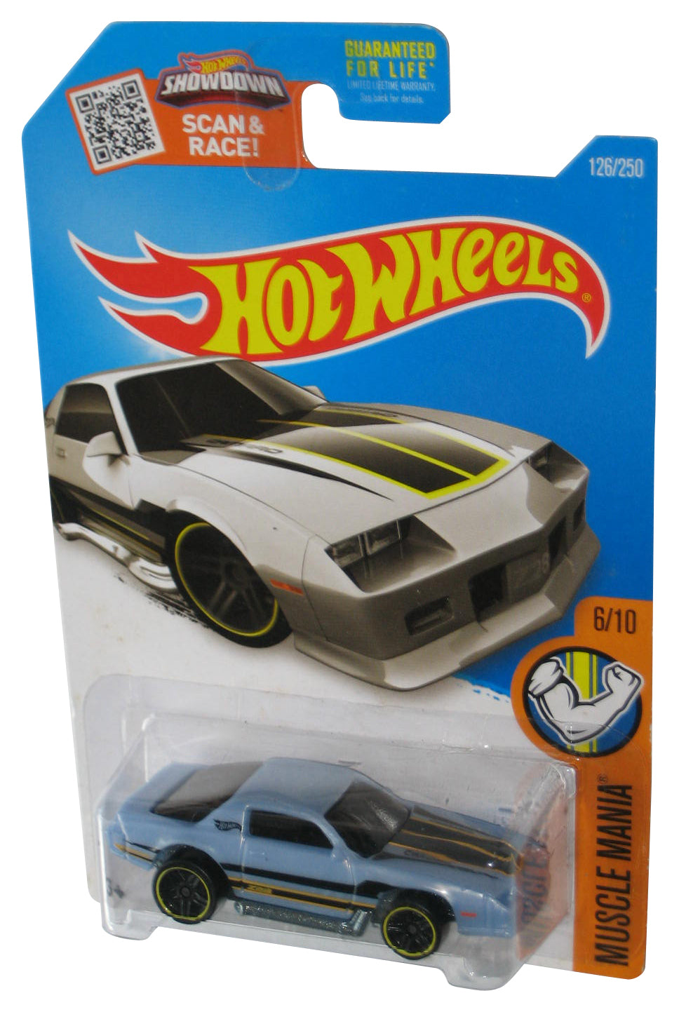Hot Wheels Muscle Mania 6/10 (2015) Blue Camaro Z28 Toy Car 126/250