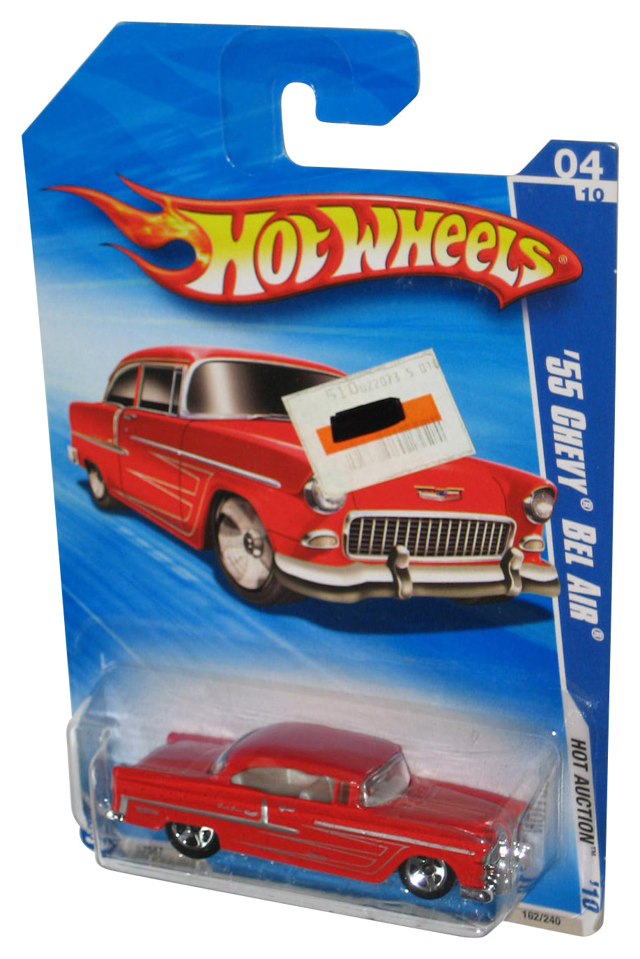 Hot Wheels Hot Auction '10 Red '55 Chevy Bel Air Car 162/240