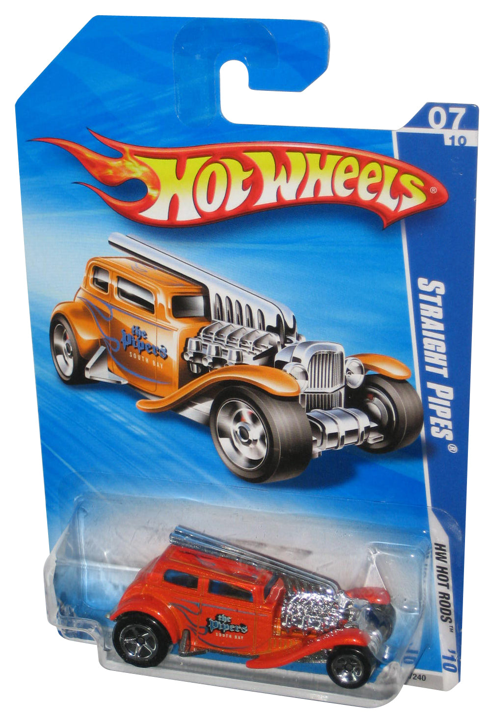 Hot Wheels HW Hot Rods '10 Orange Straight Pipes Toy Car 145/240