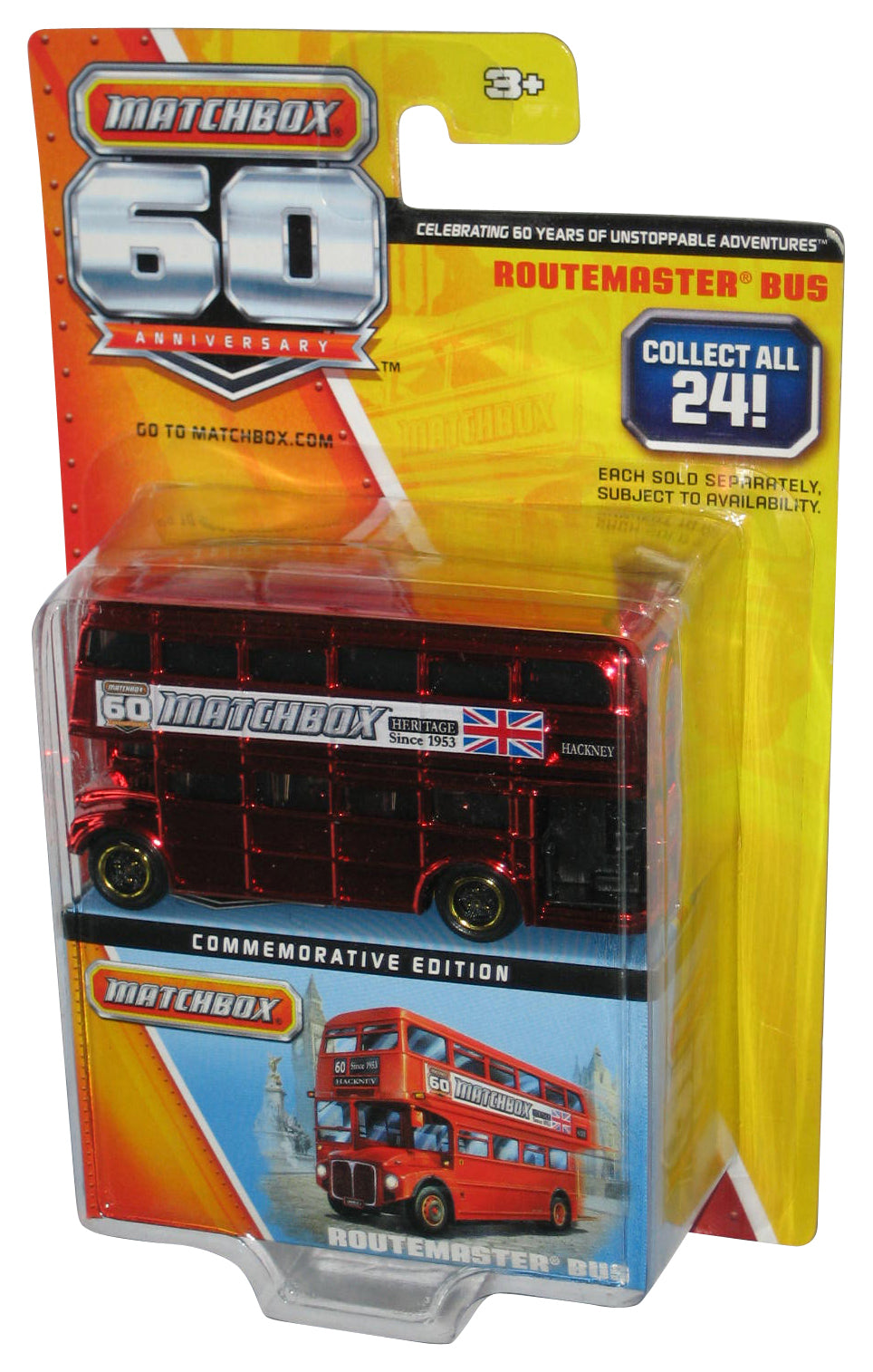 Matchbox 60th Commemorative (2012) Red Routemaster Bus Toy