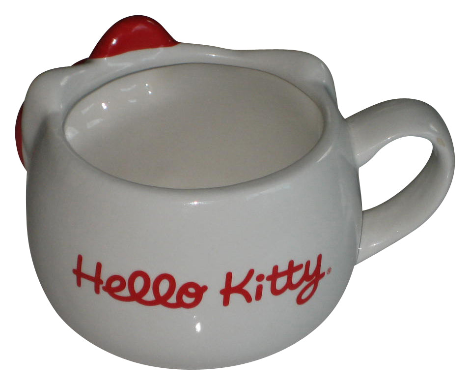 Hello Kitty Red Bow (2023) Silver Buffalo White Anime Mug - (Bow Small Chip)