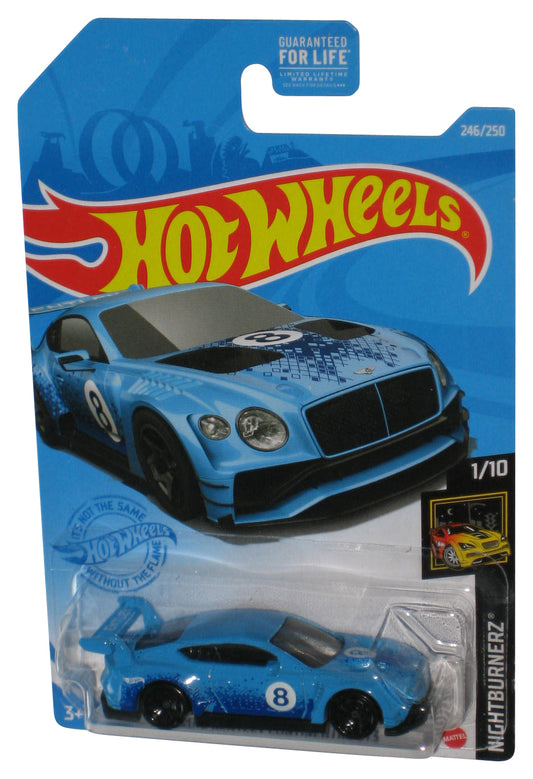 Hot Wheels Nightburnerz 1/10 (2020) Blue 2018 Bentley Continental GT3 Toy Car 246/250