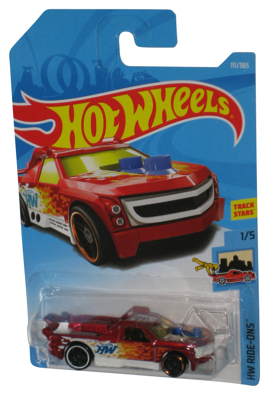 Hot Wheels HW Ride-Ons 1/5 (2017) Red Fig Rig Toy Car 111/365