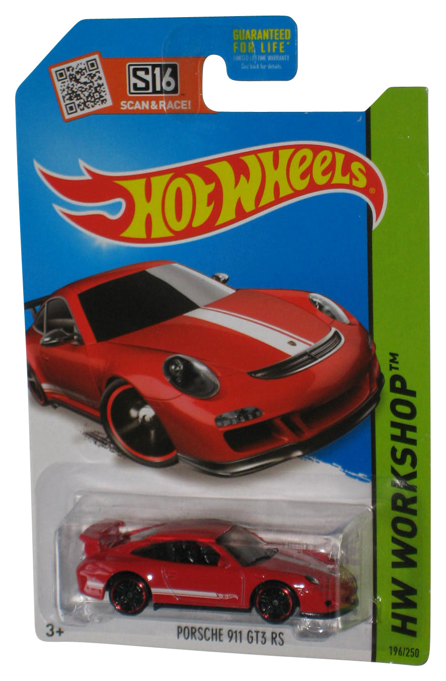 Hot Wheels HW Workshop (2013) Red Porsche 911 GT3 RS Toy Car 196/250