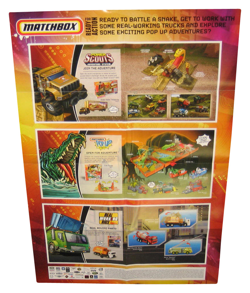 Matchbox 2009 Series 100 Cars Ready For Action Double-Sided Poster