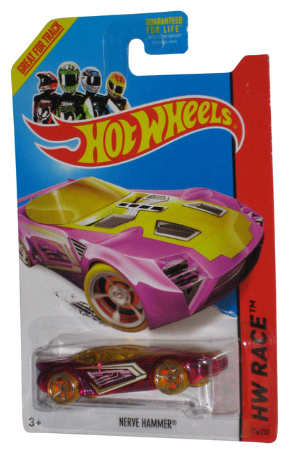 Hot Wheels HW Race (2013) Pink Nerve Hammer Toy Car 176/250 - (Plastic Small Dent)