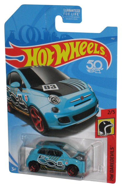 Hot Wheels HW Daredevils (2017) Blue Fiat 500 Toy Car 2/5
