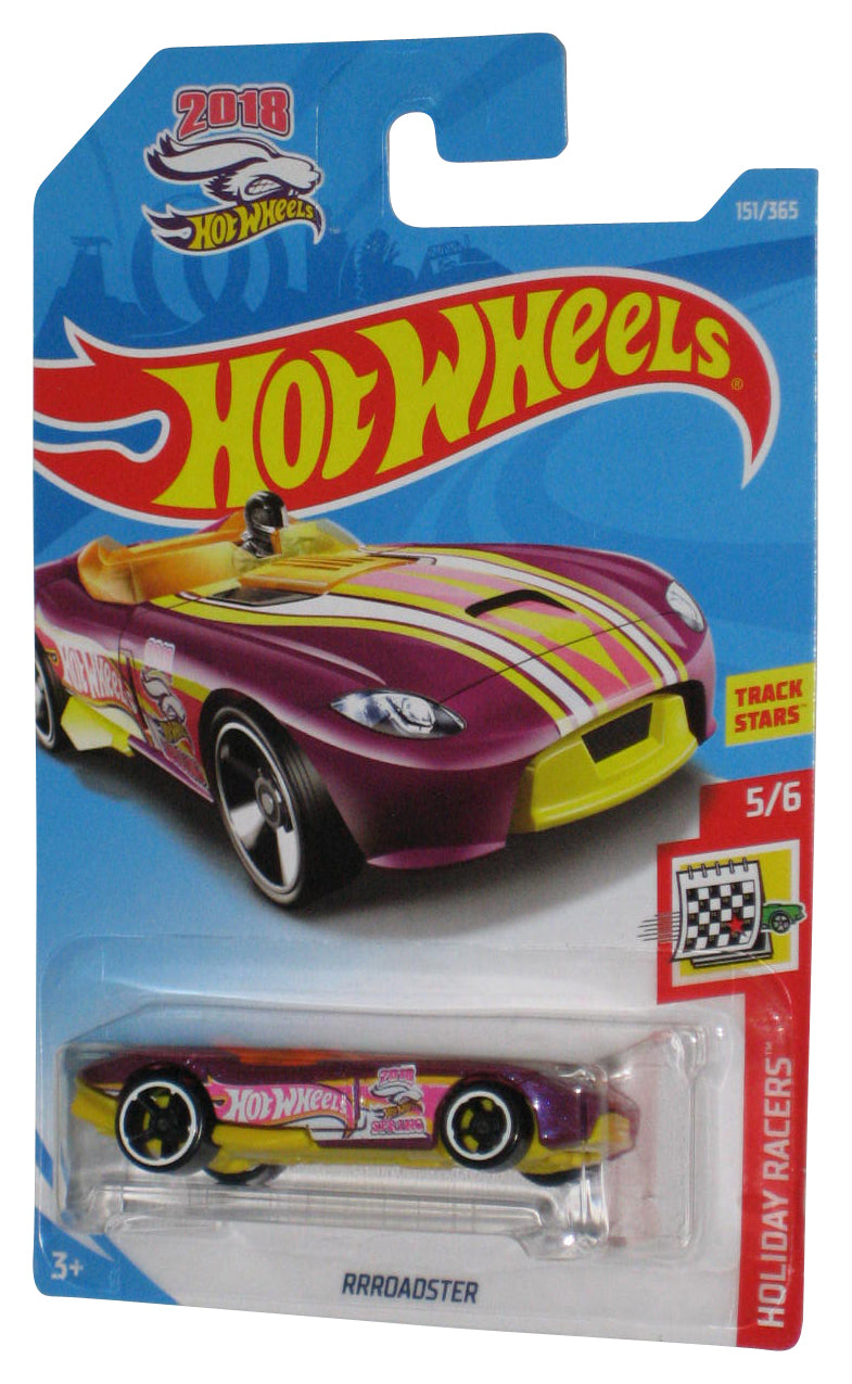 Hot Wheels Holiday Racers 5/6 (2018) Rrroadster Purple Toy Car 151/365