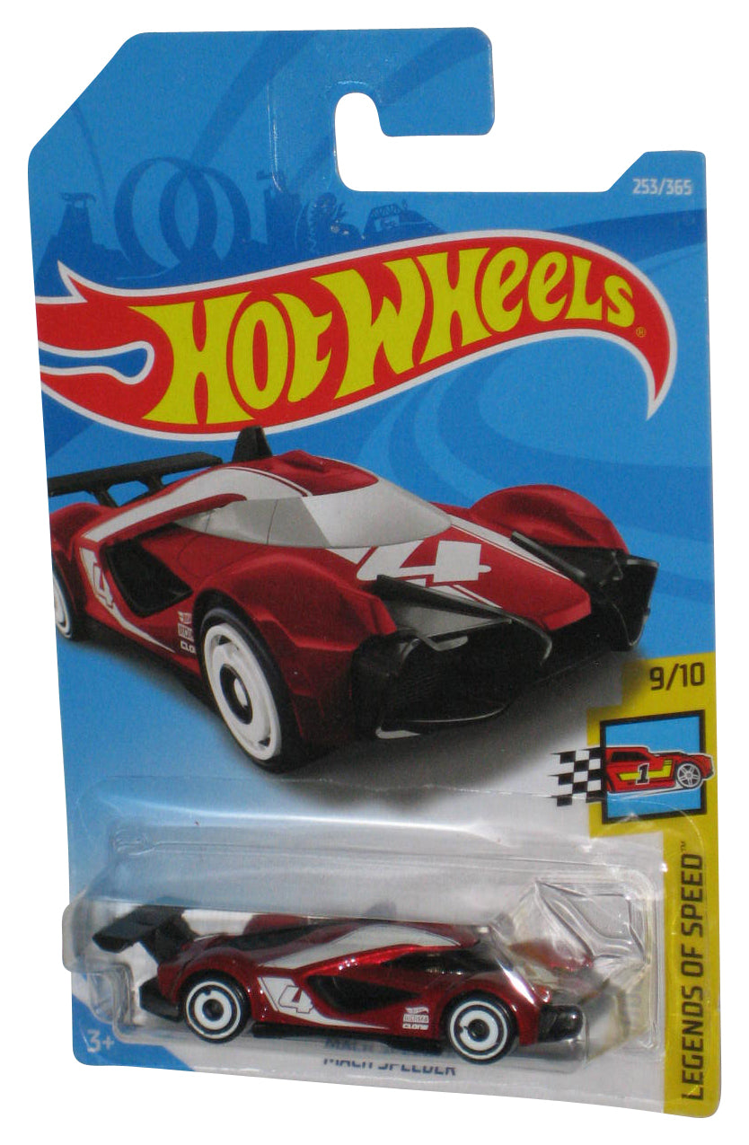 Hot Wheels Legends of Speed 9/10 (2017) Red Mach Speeder Toy Car 253/365