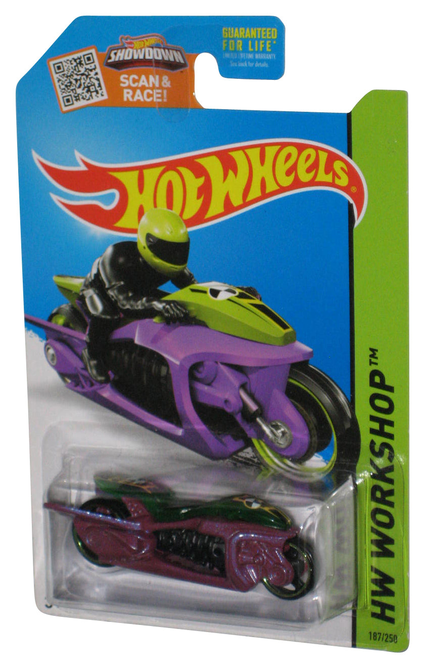 Hot Wheels HW Workshop (2013) Purple Fly-By Toy Bike 187/250