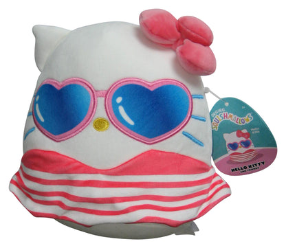 Hello Kitty in Bathing Suit Sunglasses Squishmallows Kellytoy Plush Toy