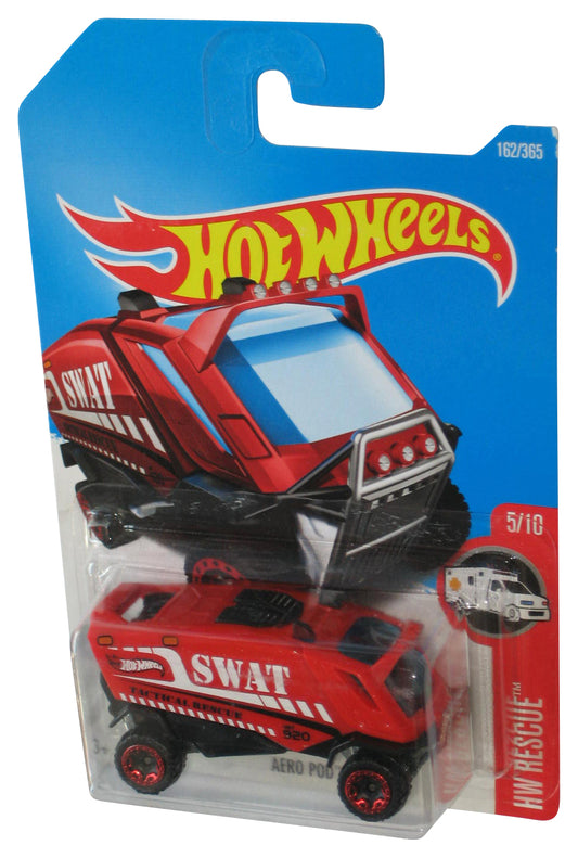 Hot Wheels HW Rescue 5/10 (2017) Red Aero Pod SWAT Toy Car 162/365