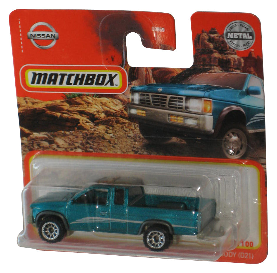Matchbox '95 Nissan Hardbody D21 (2021) Blue Metal Toy Truck 38/100 - (Short Card)