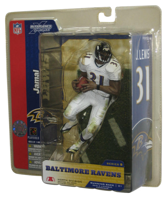 NFL Football Baltimore Ravens Series 8 Jamal Lewis (2004) McFarlane Toys Figure - (White Jersey)