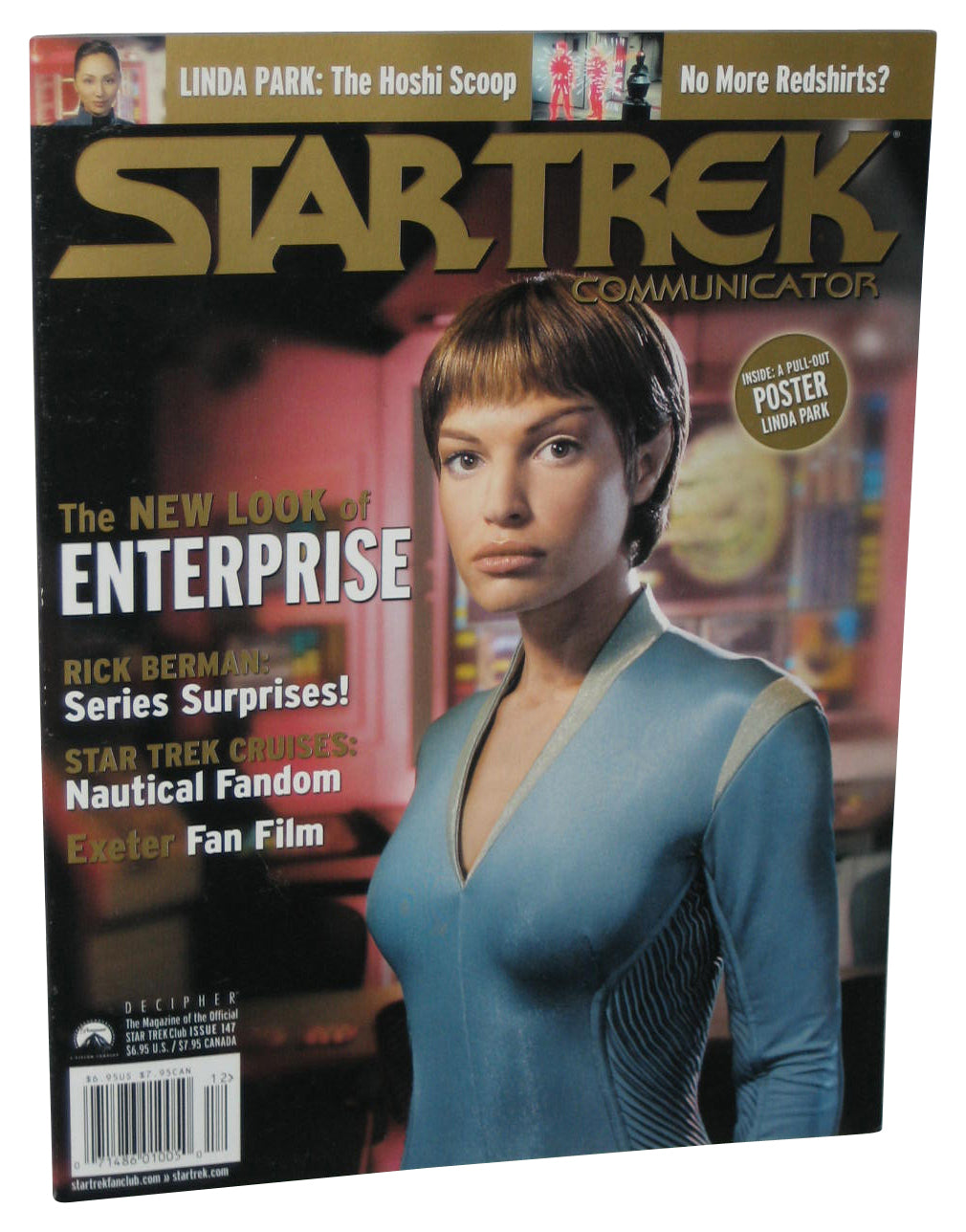 Star Trek Communicator (2003) Magazine Book Issue #147 w/ Linda Park Pull-Out Poster