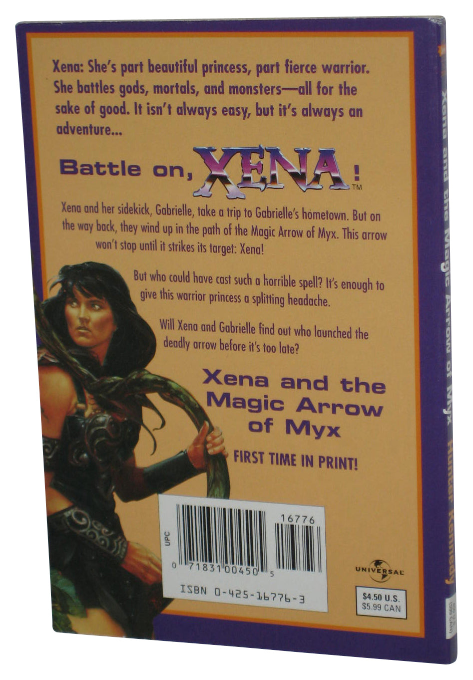 Xena Warrior Princess And The Magic Arrow of Myx (1999) Novel Paperback Book