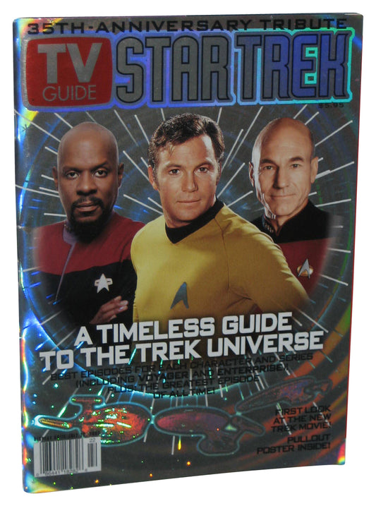 Star Trek TV Guide 35th Anniversary Tribute Magazine Book w/ Pullout Poster - (Foil Cover)