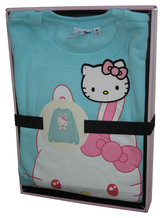 Hello Kitty Womens Medium Lite Green Pullover Sweatshirt w/ Gift Box