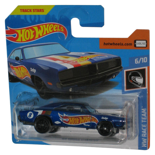 Hot Wheels HW Race Team 6/10 (2017) Blue '69 Dodge Charger Toy Car 243/250 - (Short Card)