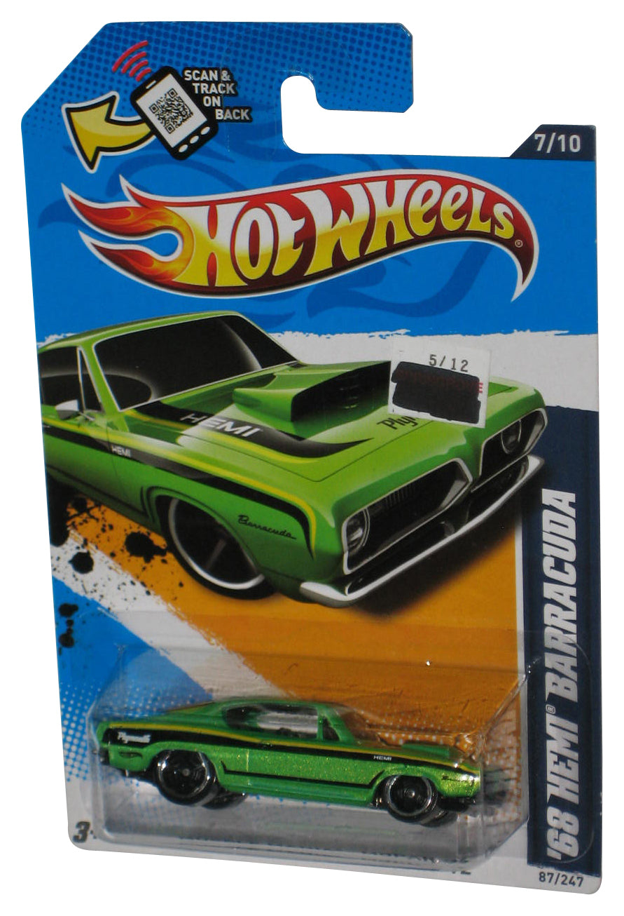 Hot Wheels Muscle Mania Mopar '12 Green '68 Hemi Barracuda Car 87/247