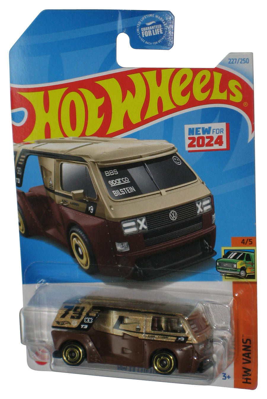 Hot Wheels HW Vans (2024) Tan & Brown VW T3 Custom Toy Van 227/250