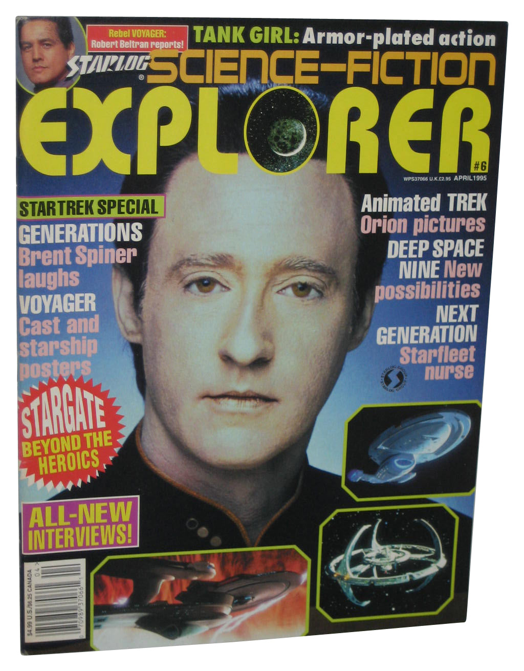 Starlog Science-Fiction Explorer April 1995 Magazine Book #6 - (Star Trek Data Cover)