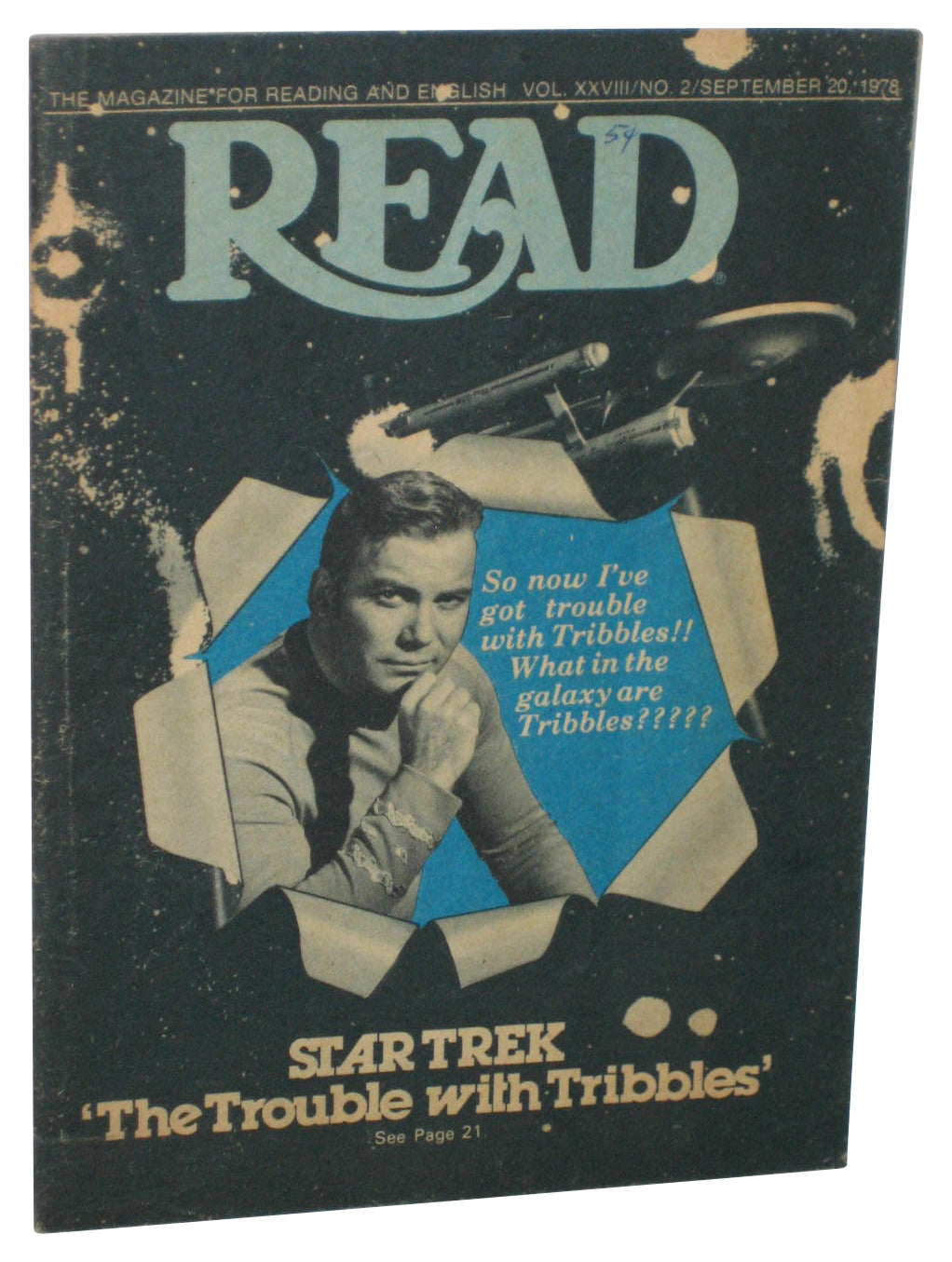 Read Vol. XXVIII No. 2 September 20 1978 Magazine Book - (Star Trek Trouble With Tribbles Cover)