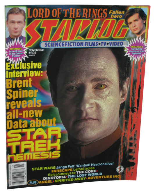 Starlog Star Trek Nemesis November 2002 Magazine Book #304 - (Data Cover)