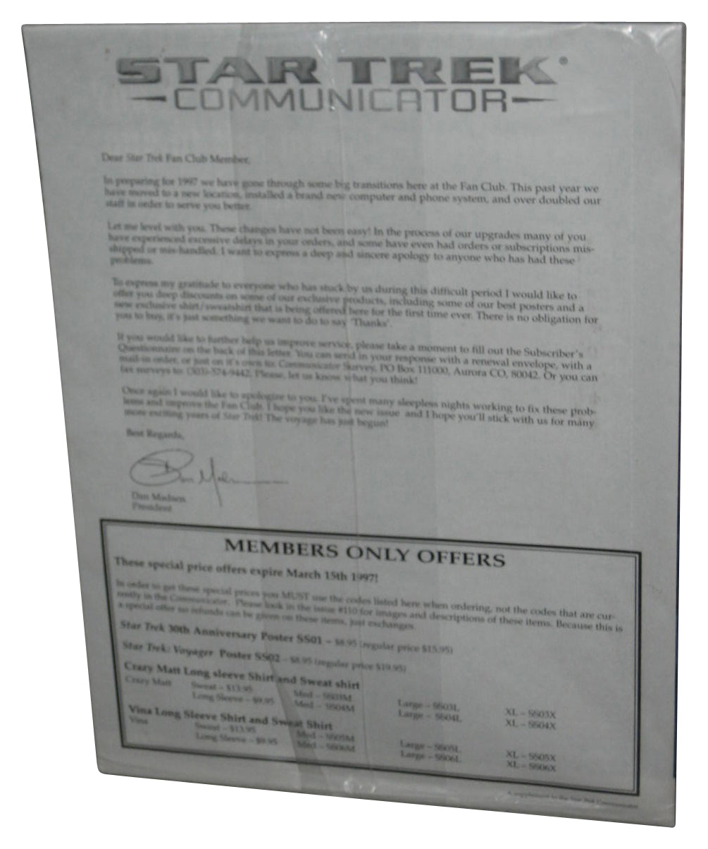 Star Trek Communicator Jan / Feb. 1997 Official Magazine Book Issue #110
