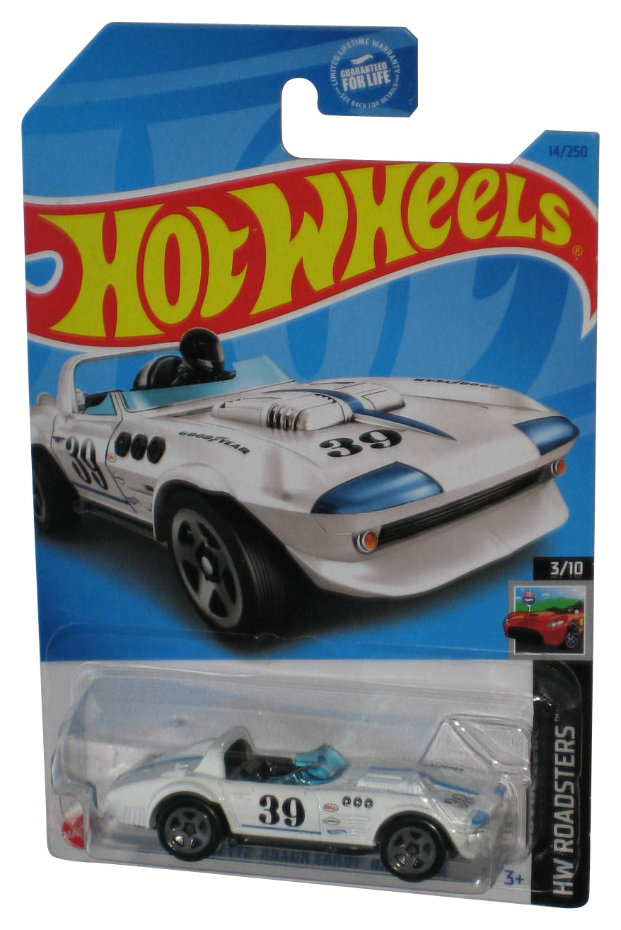 Hot Wheels HW Roadsters 3/10 (2021) White Corvette Grand Sport Roadster Toy Car 14/250