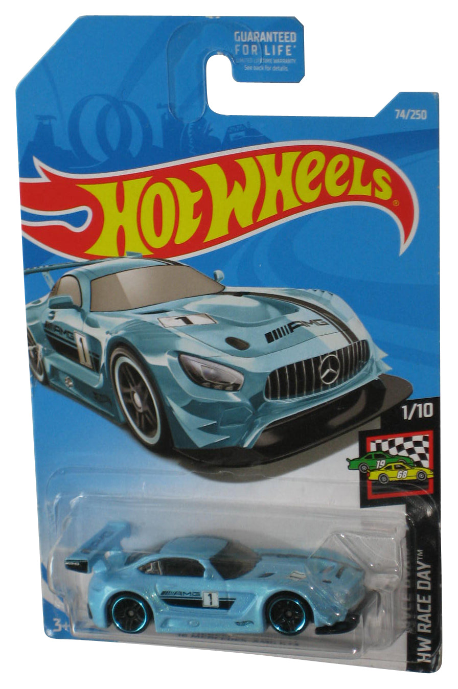 Hot Wheels HW Race Day 1/10 (2017) Blue '16 Mercedes-AMG GT3 Car 74/250 - (Card Tear)
