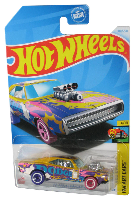 Hot Wheels HW Art 4/10 (2021) Yellow '70 Dodge Charger R/T Toy Car 108/250