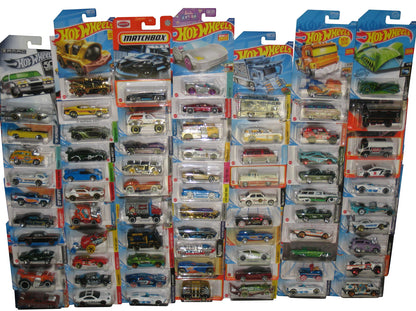 Hot Wheels & Matchbox Mattel Die Cast Mixed Collection - (Lot of 73 Toy Cars)