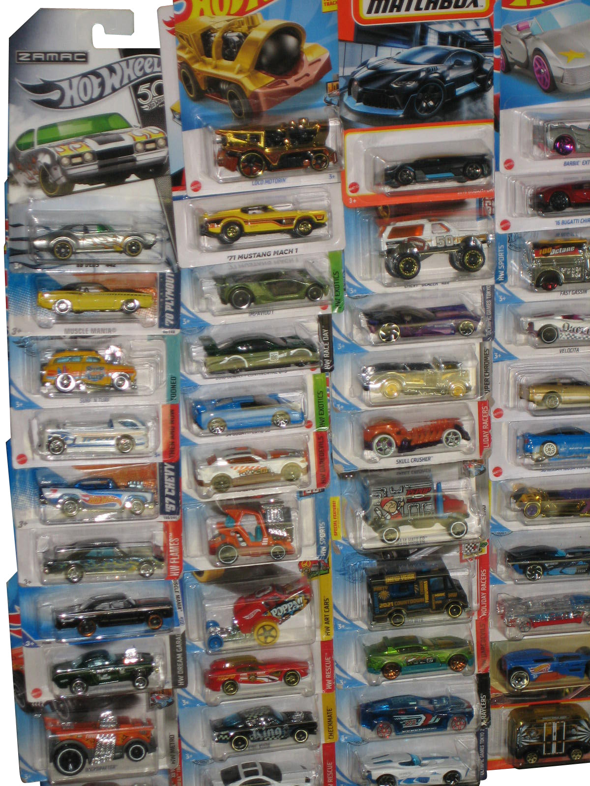 Hot Wheels & Matchbox Mattel Die Cast Mixed Collection - (Lot of 73 Toy Cars)