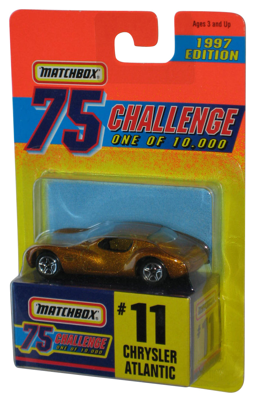Matchbox 75 Challenge 1997 Chrysler Atlantic Gold Toy Car #11