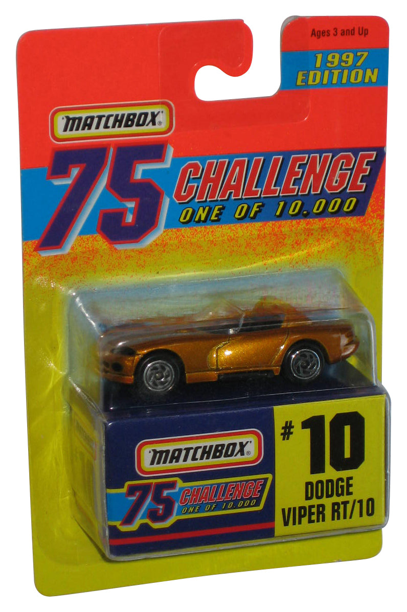 Matchbox 75 Challenge 1997 Dodge Viper RT/10 Gold Toy Car #10