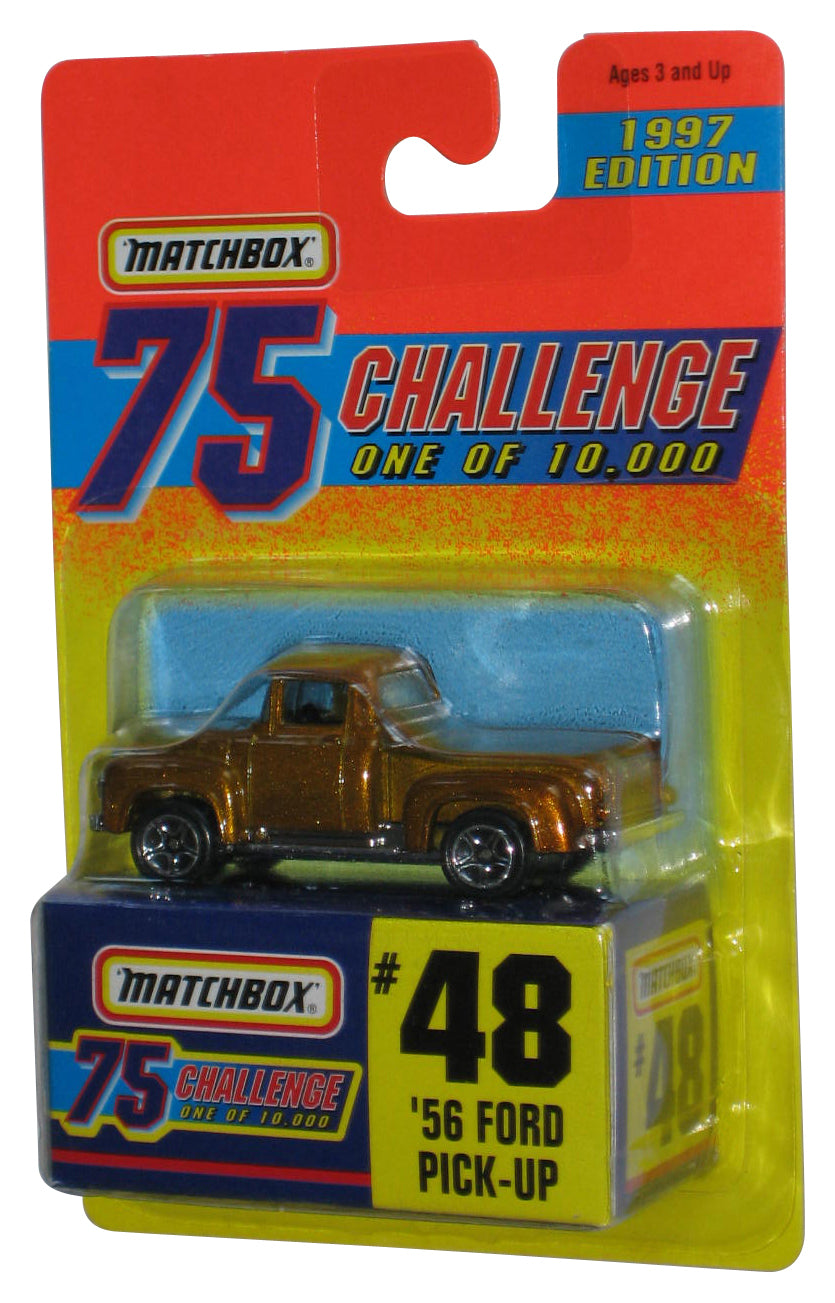 Matchbox 75 Challenge '56 Ford Pick-Up Gold Toy Truck #48