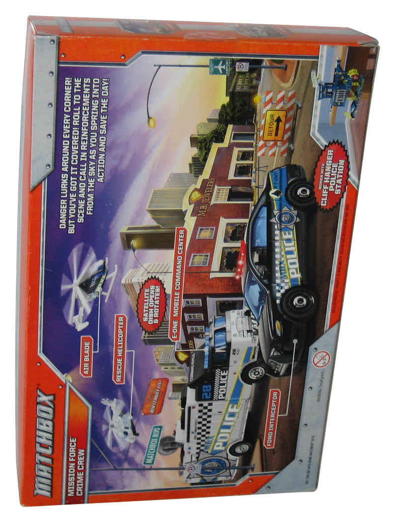 Matchbox Mission Force (2011) Crime Crew Helicopter Truck Car Toy Box Set