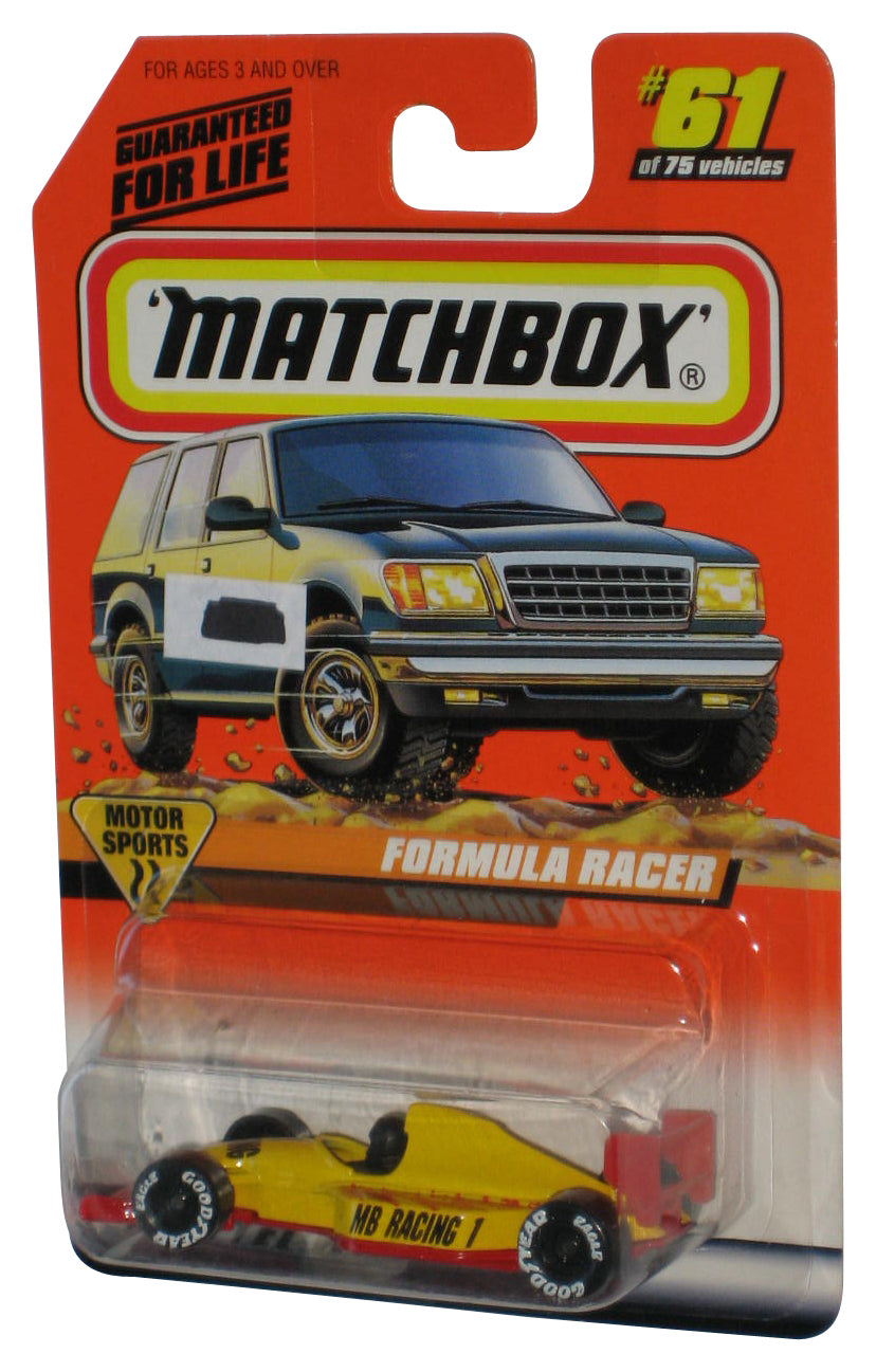 Matchbox Motor Sports (1997) Yellow Formula Racer Toy Car #61