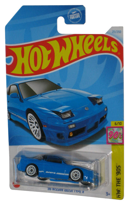 Hot Wheels HW The '90s 6/10 (2021) Blue '96 Nissan 180SX Type X Toy Car 211/250