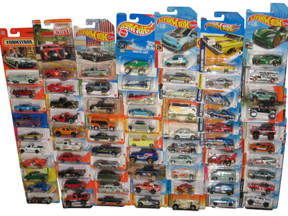 Hot Wheels and Matchbox Mattel Die-Cast Mix Collection - (Lot of 70 Toy Cars)