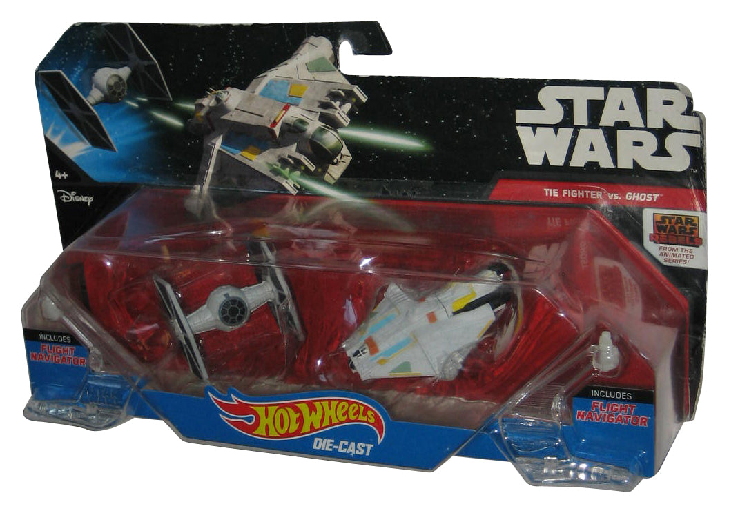 Star Wars Rebels Hot Wheels (2014) Ghost vs. Tie Fighter Toy Starship Set 2-Pack - (Card Wear)