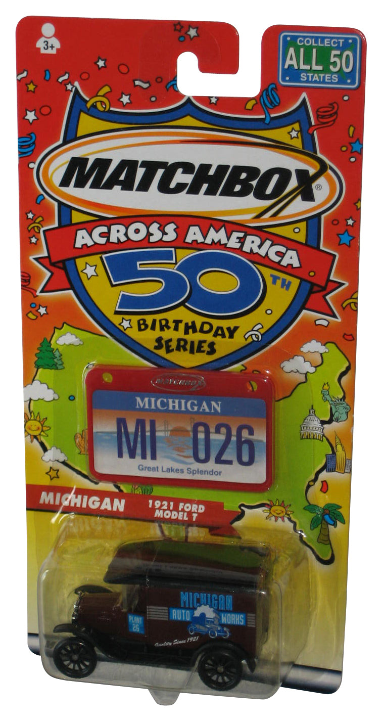 Matchbox Across America 50th Birthday (2001) Brown Michigan 1921 Ford Model T Car